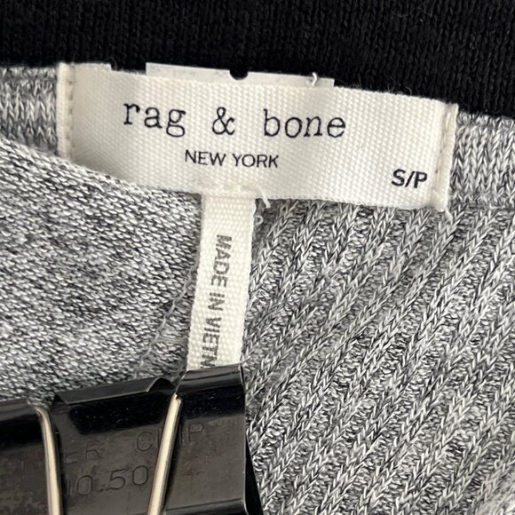 RAG & BONE Ribbed Tshirt Dress Short Sleeve Gray/Black Sz S EUC - Picture 4 of 5